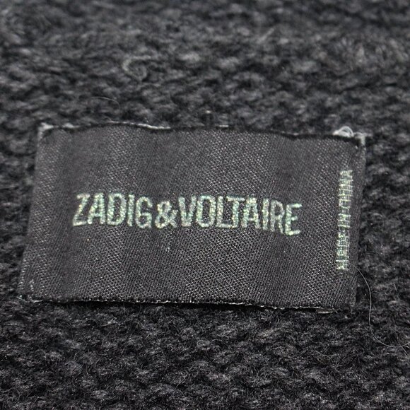 HP!! 🌏🦤🌻 Zadig & Voltaire Daphnee ALN - Alpaca Coatigan Jacket w/Leather Trim - Picture 6 of 11